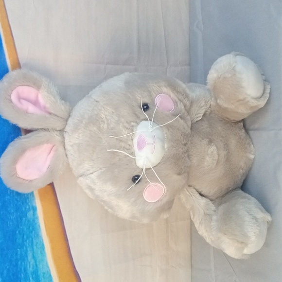 🌼🍒 Cream Faux Fur Bunny Drawstring Bag - Picture 4 of 6